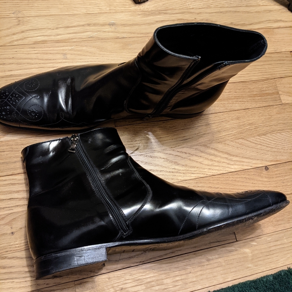Prada Mens Leather Boots